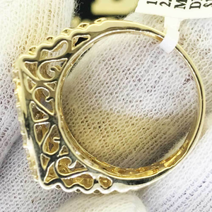 Meilleure vente Bague en or 14 carats pour homme avec pavé de diamants Moissanite de style Hiphop pour les fêtes - Product Image 2