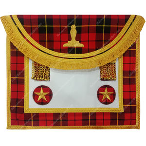 TABLIERS DE RITE ÉCOSSAIS DE L'ORDRE ROYAL D'ÉCOSSE GRAND TABLIER STEWART Tablier en cuir tartan pour l'église pour adultes - Product Image 1