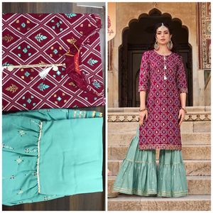 Traje de seda de poliéster y algodón para mujer, ropa de boda al mejor precio de fabricación de la India, alta demanda - Product Image 2