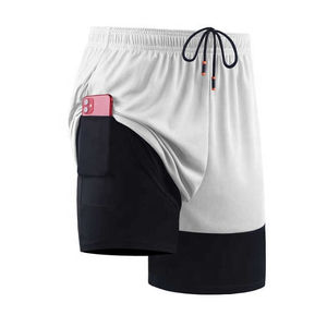 Nouveau short de gym double couche à la mode pour hommes Short de course d'entraînement 2 en 1 de haute qualité et écologique pour le sport et la natation - Product Image 6