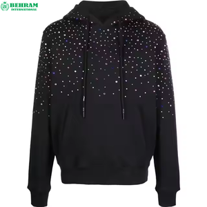 Sweat à capuche vintage personnalisé pour hommes 100% coton 400 GSM épaule tombante surdimensionné recadrée Street Wear sweats à capuche pour hommes - Product Image 4