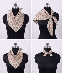 Wholesale FABRIA 100% Cotton Custom Color <b>Bandana</b> Dot Pattern Square Scarf Hand Drawn Printing Durable Quick Dry 21x21 Inch - Product Image 3