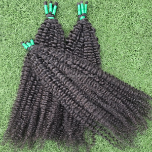 Luxury Kinky Curly Hair Bundles 100% Human Hair Cuticle Aligned Virgin Remy <b>Extensions</b> Tangled Free Chemicals Free Indonesian - Product Image 5