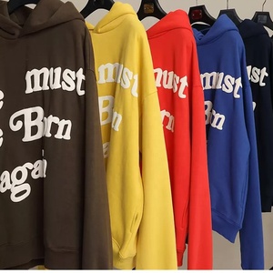 Custom Puff Print <b>Purple</b> <b>Hoodies</b> No String Slim Fit Men 3D Lettered Hoodie Lightweight 100% Cotton Terry Hoodie 3d Lettered Hood - Product Image 6