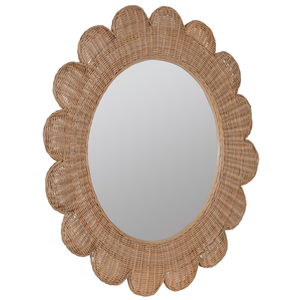 Espejo de Pared de Ratán con Flores - Product Image 4