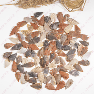 Puntas de Flecha Talladas en Piedras Preciosas Multicolores al por Mayor, 1.5 Pulgadas, Estilo Patriótico de Imitación Antigua - Product Image 1