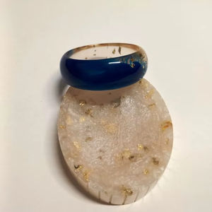 Brazaletes gruesos de varios colores para mujeres y niñas, brazaletes de moda acrílicos abiertos, brazaletes de acetato de mármol de resina transparente para mujeres - Product Image 1