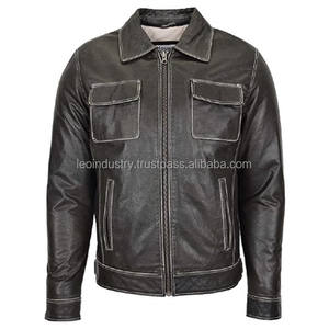 Best Quality Leather <b>Jackets</b> for Mens Motorbike <b>Racing</b> <b>Jacket</b> Zipper <b>Jacket</b> Stand Collar in All Colors, Sizes with Any Customize - Product Image 5