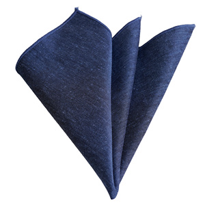 ผ้าพันคอผ้าฝ้ายสไตล์ยีนส์สีน้ำเงินเข้ม - Product Image 1