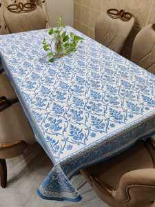 Nouveau modèle nappe de salle à manger couverture mariage coton bloc à la main imprimé fabrication couverture florale pour Restaurant cuisine - Product Image 4