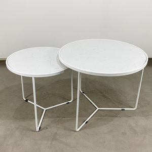 Vintage Metal Frame <b>Sofa</b> <b>Table</b> with Mango Wood Top 62x62x50cm Square Design Home Furniture Glass & Iron Legs TT68076 - Product Image 5
