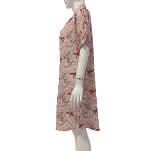 Chrysanta femmes Simple Vintage Kimono col en v motif Floral 100% rayonne respirant allaitement-friendly Plus chemise de nuit - Product Image 5