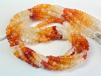 Perles d'Opale de Feu Mexicaine Facettées Carrées Ombrées Qualité AA 5.50-6mm, Fil de 14 pouces, 100% Naturelles, Couleur Certifiée, Gemmes Mehrajudin AA-54