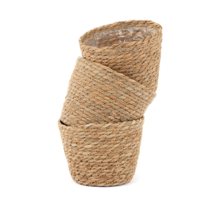 Maceta de algas marinas tejida hecha a mano moderna, cesta de almacenamiento para macetas, interior, exterior, hogar y jardín - Product Image 6