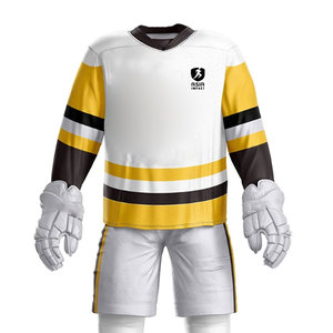 ชุดยูนิฟอร์มทีมฮอกกี้น้ำแข็งที่ทนทาน สวมใส่สบาย ระบายอากาศได้ดี ตะเข็บเสริมความแข็งแรง เหมาะสำหรับการฝึกซ้อมและการแข่งขันในลีก - Product Image 5