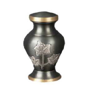 Urne souvenir de crémation en laiton de haute qualité avec gravure en or et marbre noir blanc fini pour les cendres humaines-Fourniture funéraire - Product Image 4