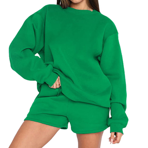 Ensemble survêtement et short pour femme décontracté d'hiver personnalisé en polyester respirant - Product Image 5