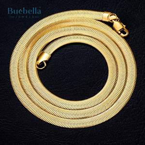 Hot Sale Hip Hop Jewelry 925 Silver 14K <b>Gold</b> 6mm <b>Herringbone</b> <b>Chain</b> for Men Premium Necklaces - Product Image 4
