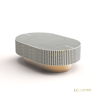 Elegante mesa de centro con incrustaciones para espacios pequeños y apartamentos de estudio Mesa de centro única de nácar para decoración de dormitorio de lujo - Product Image 2