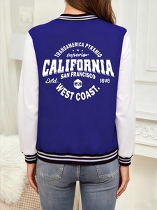 Chaqueta universitaria para mujer Diseño cómodo de moda Múltiples colores disponibles Perfecto para ropa informal - Product Image 3