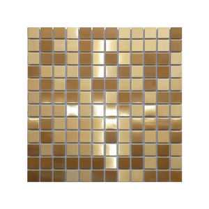 Azulejo de mosaico de acero inoxidable estampado Espejo, doble PVD plateado, dorado - Product Image 6