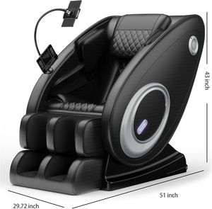 Sillón de Masaje de Cuerpo Completo con Gravedad Cero, Nodos de Presión, Calor en Cintura y Piernas, Compresión con Bolsas de Aire, Rodillos para Pies y Programas de Masaje Automático - Product Image 3
