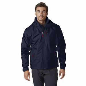Hombres High Street Style Rain Jacket Logotipo personalizable Diseño de lona al por mayor con precio ajustable - Product Image 3