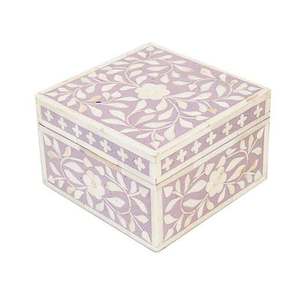 Caja de joyería decorativa hecha a mano de alta tendencia, almacenamiento de artículos para el hogar, caja de almacenamiento de madera acabada con incrustaciones de hueso con joyería - Product Image 2