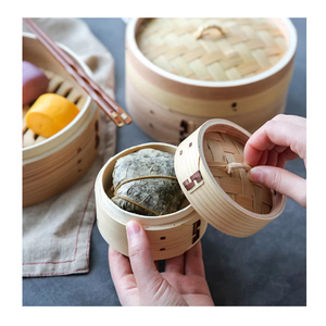 Cesta Vaporera de Bambú de Gran Tamaño para Bollos y Dumplings, Venta al por Mayor de Fábrica en Vietnam - Product Image 4