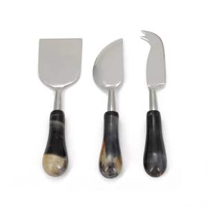 Ensemble de couteaux à fromage en métal et à manche en corne de conception simple pour la maison et l'hôtel couverts de cuisine et couverts de décoration de table - Product Image 4