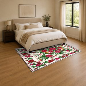 Tapis RUGS DEPOT LXDP-0419 en gros, terracotta doré, patchwork vintage, imprimé numériquement, lavable en machine, chenille, antidérapant - Product Image 3