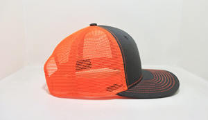 Streetwear classique et sportif pour adultes, Logo personnalisé et casquette de camionneur en maille orange structurée en couleur, fabriquée au Vietnam Fabricant - Product Image 3