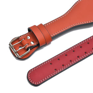 Cinturón de Gimnasio de Cuero Vacuno Genuino de Alta Calidad, Venta Caliente, Logotipo Personalizado, Cinturones Resistentes para Levantamiento de Pesas - Product Image 4