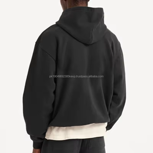 Sweat-shirts bleus personnalisés pour hommes, lourds, vierges, impression puff, streetwear, décontractés, surdimensionnés - Product Image 3