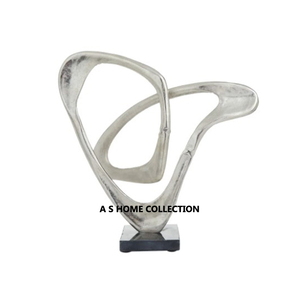 รูปปั้นเคลือบทองฐานหินอ่อนโลหะอลูมิเนียมที่สง่างามใหม่สำหรับตกแต่งบนโต๊ะในบ้านสำนักงาน - Product Image 2