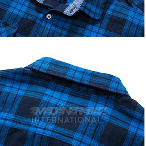 Chemise décontractée à manches longues en flanelle de coton 100% épais pour hommes, respirante, pour le travail en plein air-Services OEM/ODM disponibles - Product Image 5