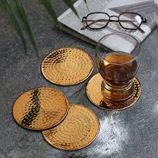 ที่รองแก้วโลหะหนังพร้อมขาตั้งของขวัญหรูหราโดยใช้ชากาแฟ - Product Image 2