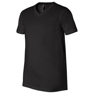 T-shirt en coton mélangé à col en V et demi-manches T-shirts en jersey fin Bella + Canvas T-shirt à col en V simple et fluide pour femme - Product Image 4