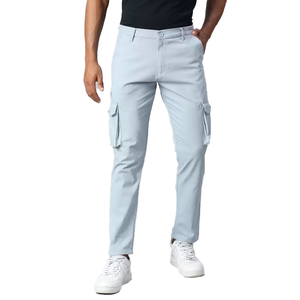 Diseño personalizado orientado a la exportación de los hombres sueltos de talla grande Cargo pantalones de chándal de Color sólido Multi bolsillo Cargo pantalones para hombres - Product Image 1