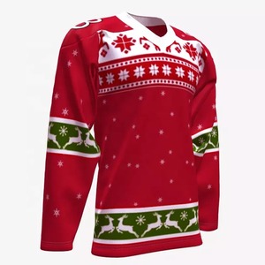 Maillot de hockey sur glace personnalisable, nouvelle tenue sportive, nom de club unique, maillot d'équipe OEM, imprimé par transfert thermique, 100% polyester, respectueux de l'environnement - Product Image 5
