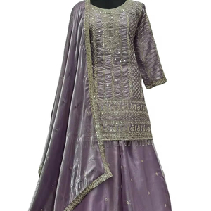 ชุดปาร์ตี้สำหรับผู้หญิงชุดเดรส shalwar ชุดเดรสสำหรับผู้หญิงดีไซน์เนอร์แบบอินเดีย - Product Image 1