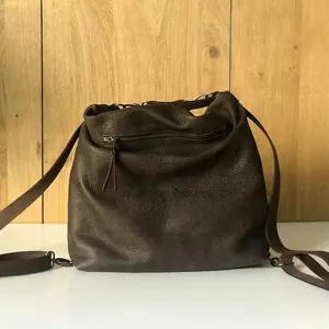 Diskon besar-besaran tas jinjing modis aksesori tas tangan modis kulit kopi wanita dompet bahu mewah AV-0076