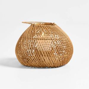 Ensemble de lanternes en rotin écologiques avec poignée, lanterne à bougie en osier naturel pour la décoration de table, de jardin ou de balcon, fabriqué au Vietnam - Product Image 3
