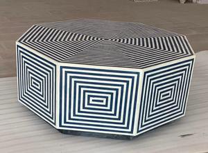 Mesa de Centro con Incrustaciones de Hueso para Decoración de Interiores de Hoteles Boutique, Disponible a Precio de Mayoreo - Product Image 3