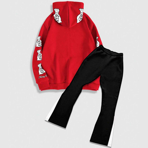 Conjunto de chándal deportivo de diseño personalizado para hombre, ropa de entrenamiento de gimnasio, traje atlético de fitness, traje de dos piezas, chaqueta con cremallera y pantalones, ropa - Product Image 2