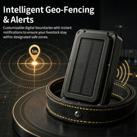 Guptomes S6 Localizador GPS para Ganado IP67 Scout Solar, Localizador GPS Inteligente para Vacas 4G LTE, Dispositivo de Rastreo de Largo Alcance, Resistente al Agua, Sin Cuota Mensual