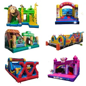 Inflatable Bouncer nhảy lâu đài trượt thương mại Nhà bị trả lại với trượt trẻ em Inflatable lâu đài bouncy