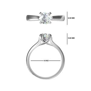 Solitaire 1-2 Ct Lab Diamond Bague de fiançailles 4 griffes GIA IGI Certifié Ethique Bijoux élégants 10K 14K 18K Options d'or - Product Image 3