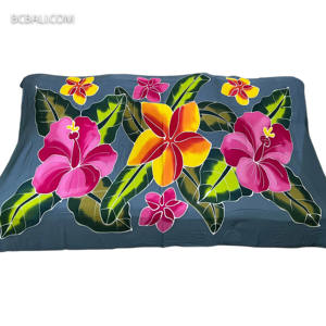 Wholesale Long Beach Maxi Sarong Cover Up Summer Collection unique hand painted rayon sarongs featuring exquisite floral designs - Product Image 5