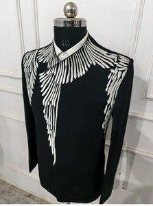 Último diseño novio boda hombres trajes 2 piezas ajustados boda hombres trajes 2 piezas para hombres personalizables para adultos - Product Image 2